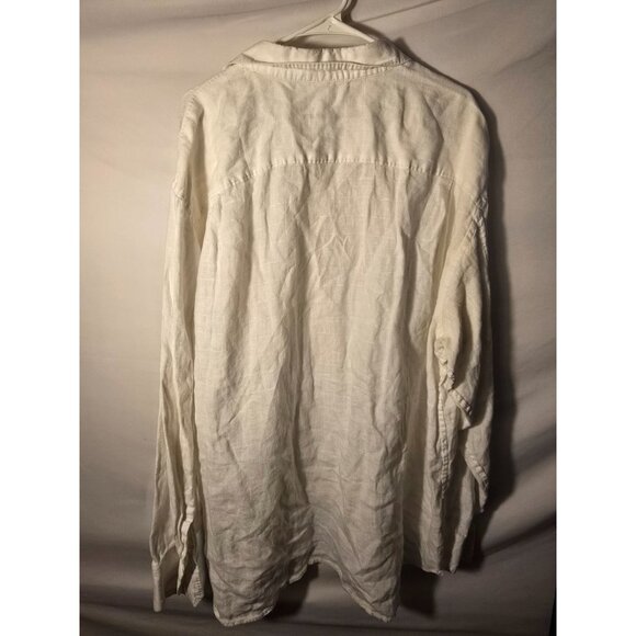 Tommy Bahama Mens White Long Sleeve Linen Shirt Size XXL 2X Beach Photos - Picture 3 of 3